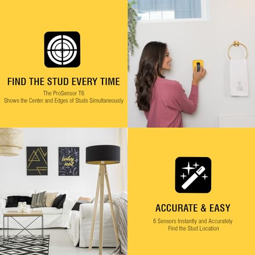 Franklin Sensors ProSensor T6 6-Sensor Stud Finder Wall Scanner - size: Small