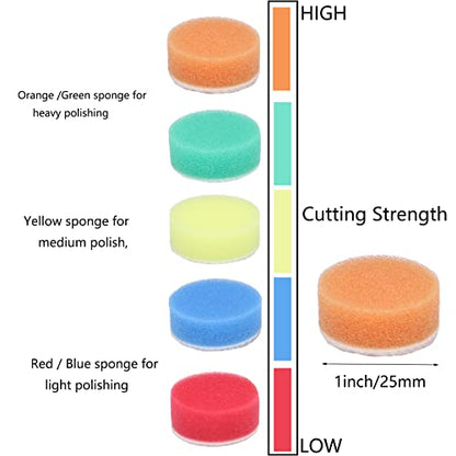 160Pcs 1inch Sanding Discs Hook and Loop 60 to 10000 Wet Dry Sandpaper with 1/8" Shank Backing Pad,Hand Sanding Block,Sponges Polishing Pads and Interface Pad for Drill Grinder Rotary Tools Attachment - style: 1inch-165pcs