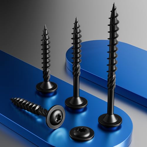 Wensilon #12 x 5 Black Lag Screws,Construction Screw,24PCS 1lbs 5.5x125mm - color: Black, size: #12 x 5"