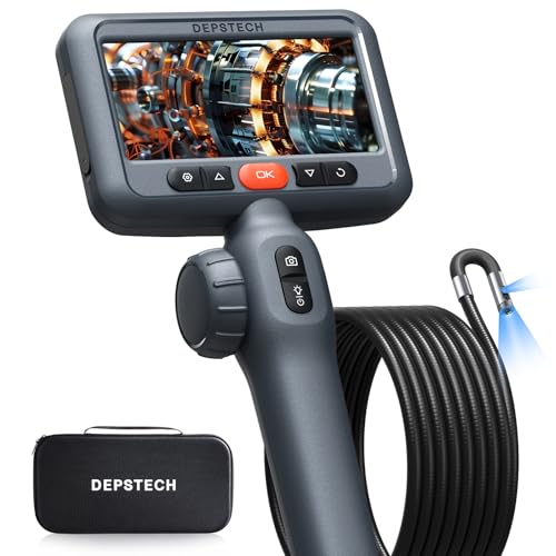 DEPSTECH 10FT Articulating Borescope, Dual Lens Endoscope Camera with Light - size: 10FT, style: Dual Lens