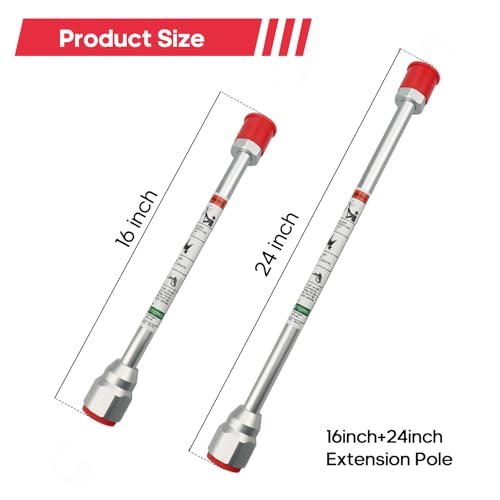 Airless Paint Sprayer Spray Gun Tip Extension Pole Rod Airless Sprayer Gun Spray Painting Wand (16+24inch) - color: 16+24inch