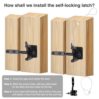 Anti Sag Gate Kit Heavy Duty Gate Hardware Kit for Wooden Gate Fence - size: 1 set