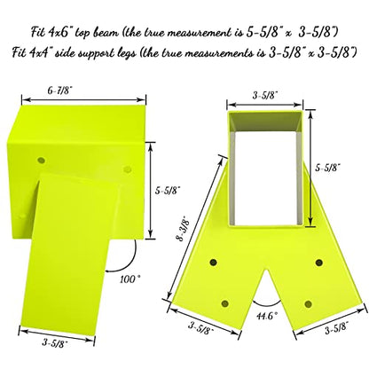 Highpro Swing Set Brackets-A-Frame 2 Swing Set Brackets with All Mounting Hardware - color: 2 A-frame Swing Set Bracket