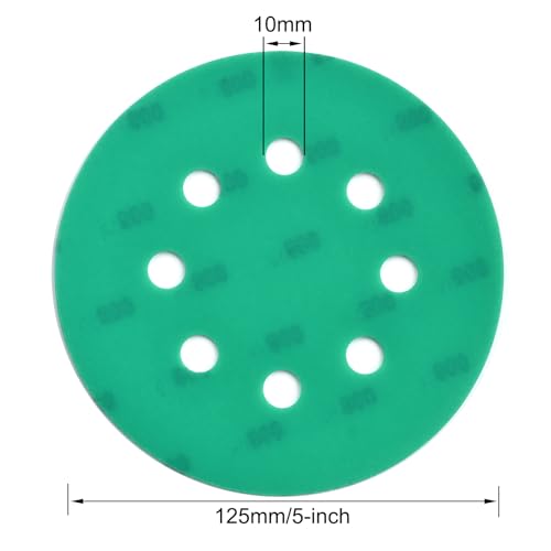5-Inch 8-Hole Wet Dry Sanding Discs 800 Grit Sandpaper, 50-Pack - style: 800 Grit, 50 Pack