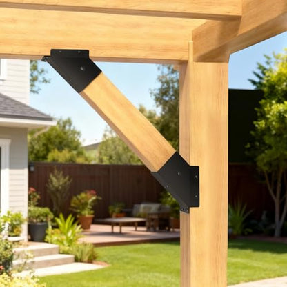 4 Pcs 45° 4"x 4"Angle Support Brackets(Actual 3.6''x 3.6'') - size: 45° Angle 4x4 Inch - 4 Pcs