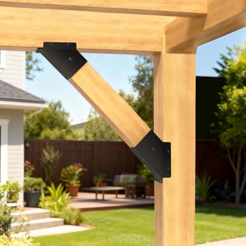 8 Pcs 45° 4”x 4“ Angle Support Brackets(Actual Fit:3.6''x 3.6'') - size: 45° Angle 4x4 Inch - 8 Pcs