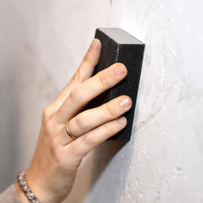 HARFINGTON 4pcs Sanding Sponge Blocks #120 (400 Grits) Wet/Dry Hand Sanding Sponges, 100x70x25mm Foam Sanding Block Pad for Polishing Kitchen Metal Wood Drywall Furniture, Brown&Blue - color: Brown, Blue, size: 400 Grits