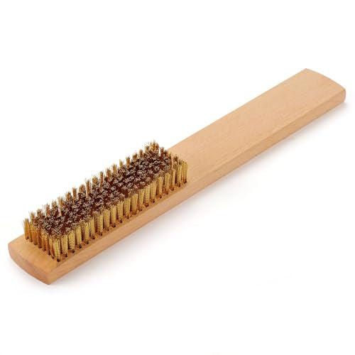 MAXMAN Brass Brush 10", 8 Rows 20 Bristles, Soft Brass for Rust Cleaner - style: 8 rows 20 bristles 1PCS