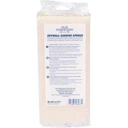 MARSHALLTOWN QLT Drywall Sanding Sponge, Dual Sided Wet Sanding Block