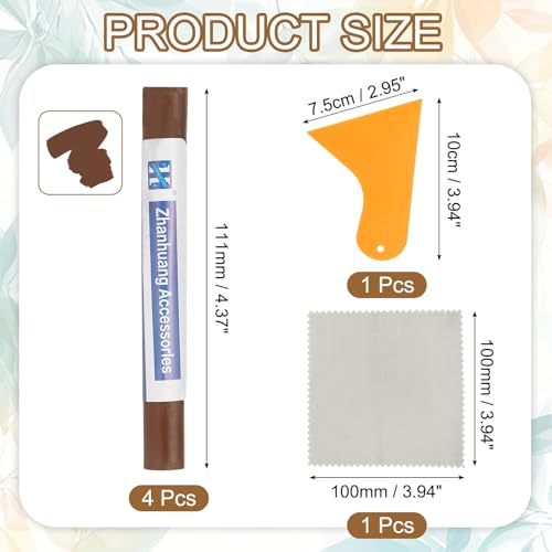 uxcell 4Pcs Wood Filler Sticks,Wood Repair Kit,Grayish Tan - color: Grayish Tan