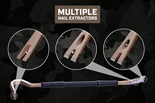 Spec Ops Tools Pry Bar, Crowbar for Demolition & Nail Pulling, High-Carbon Steel, 30" Demo Bar - size: 30" Demo Bar