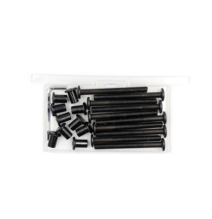 10-Pack Black M8 75mm Countersunk Rivet Socket Cap Connecting Bolts Cap Nuts Assortment Kit for Furniture Connecting - size: M8 x 75mm 10-Pack