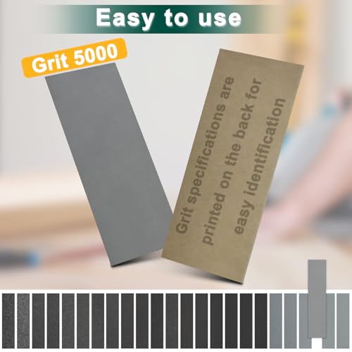 10PCS Sand Paper 5000 Grit Sandpaper Sheets, 9 x 3.6 Inch Wet Dry Sandpaper Sheets, Sand Paper for Metal, Wood Furniture, Automotive and Crafts - color: W-5000 Grit 10pcs