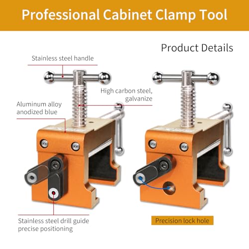 2-Pack Cabinet Clamps,Face Frame Clamps for Installing Cabinets