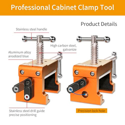 2-Pack Cabinet Clamps,Face Frame Clamps for Installing Cabinets