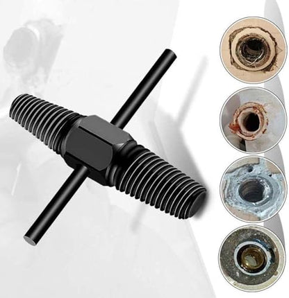Dual-Use Broken Screw Extractor for 1/2 Inch and 3/4 Inch Pipes, Valves, and Faucets - Double Head Design for Effortless Removal of Stubborn Bolts and Water Pipe Screws