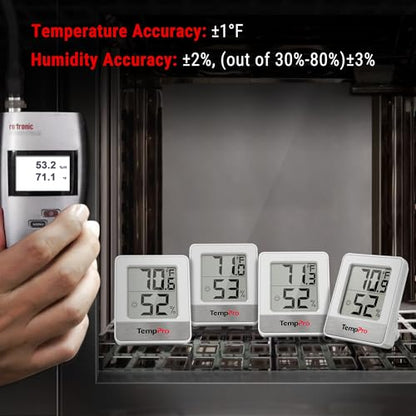 TempPro TP49 3 Pack Digital Hygrometer Indoor Thermometer - size: Digital Indoor Thermometer