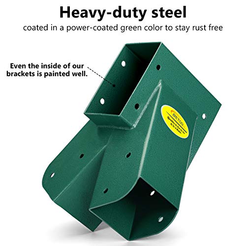 BETOOLL Swing Set Bracket with All Mounting Hardware Middle Bracket - style: Middle Bracket(Green)