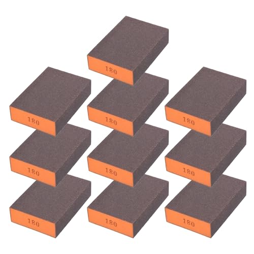 10Pcs 180Grit Sanding Sponges, Wet Dry Sanding Blocks - size: 180Grit