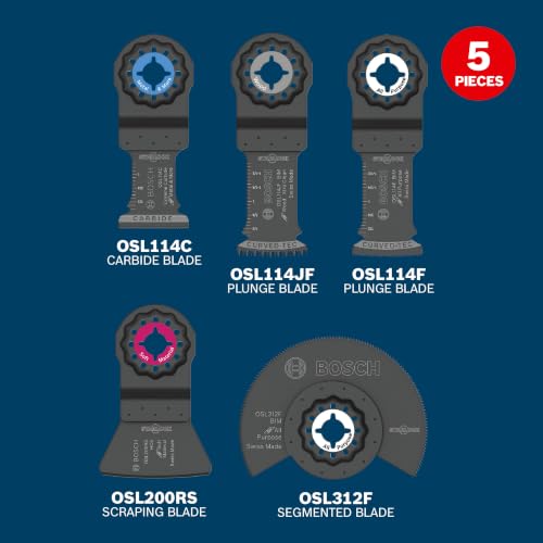 Bosch OSL005C 5 pc. Starlock® Oscillating Multi-Tool Accessory Blade Set - style: Industrial
