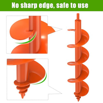 Insaga Auger Drill Bit for Planting, 3.5''x16'' Garden Earth Auger with Self-Tapping Screw, 3MM Heavy Duty Spiral Drill Planting Bit, for Bulbs Flowers Plants Post Hole Digger - size: 3.5x16''