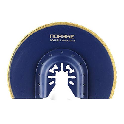 Norske Tools NOTP215 3-3/8" Wood with Nails Flush Cut Oscillating Multi Tool Accessory Blade - style: Titanium 3-3/8”