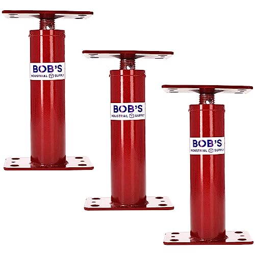 BISupply House Jacks for Leveling Crawlspace 3 Pack - 12 to 16 inch Adjustable Support Beam Basement Jack Post - Floor Lifting Joist Beam Brace for Cellar Ceiling - Screw Pole Jack - size: 16 in, 3 pack