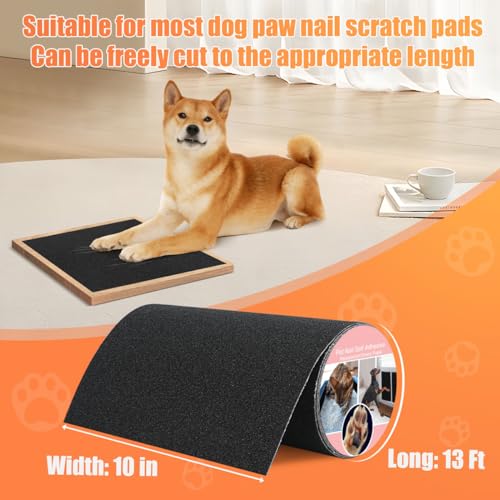 Pet Nail Self Adhesive Replacement Emery Paper, 10in*13ft, Black - color: Black, size: 10in*13ft