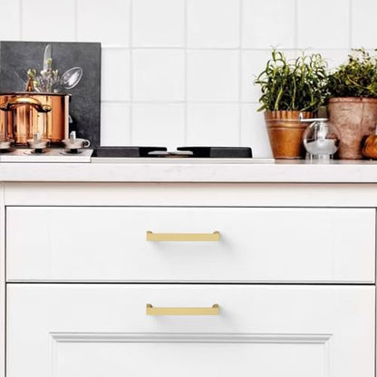 10 Pack 3 Inch(76mm) Gold Cabinet Pulls, Kitchen Hardware - color: Gold, size: 3"/76MM Hole Center, style: 10 Pack