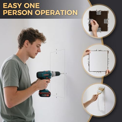 16 Pack Drywall Repair Clips,Easy Install Drywall Clips, Drywall Patch Clip - color: Silver-16