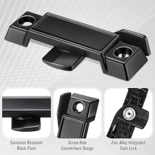 Saillong 6 Pack Window Sash Locks Compatible with Prime-Line F2590, Black - color: Black