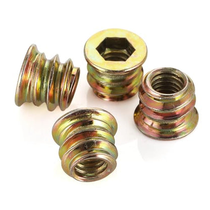 5/16-18 x 15mm Threaded Insert for Wood Furniture Screw in Nut Threaded Wood Inserts Bolt Fastener Connector, Zinc Plated Carbon Steel, 50 PCS (with Hex Spanner) - size: 5/16"-18 x 15mm