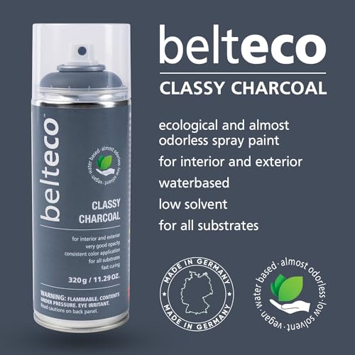 Classy Charcoal Spray Paint | Water-based Light Black Spray Paint - color: Classy Charcoal, size: 11.29 Ounce (Pack of 1)