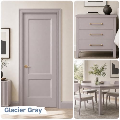 Matte Wood Furniture Paint, Glacier Gray, 32 Fl Oz with Tools - color: Glacier Gray, size: 32 Fl Oz (Pack of 1)