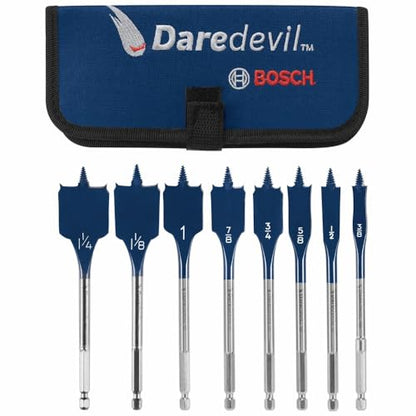 Bosch DSB5008P 8 pc. Daredevil Standard Spade Bit Set with Pouch