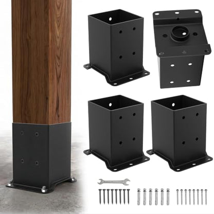 4 Pcs 4"x 4" Post Base Fit (Inner Size 3.6x3.6) Post Lumber