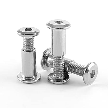 M6x16mm Hex Drive Socket Cap Bolt, Silver, 10 Pair (20 Piece) - color: Silver, size: M6x16mm