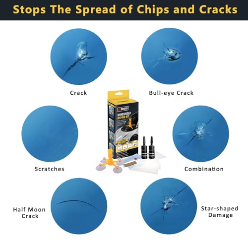 LOCBONDSO Windshield Repair Kit, Upgraded Fast-Curing Resin