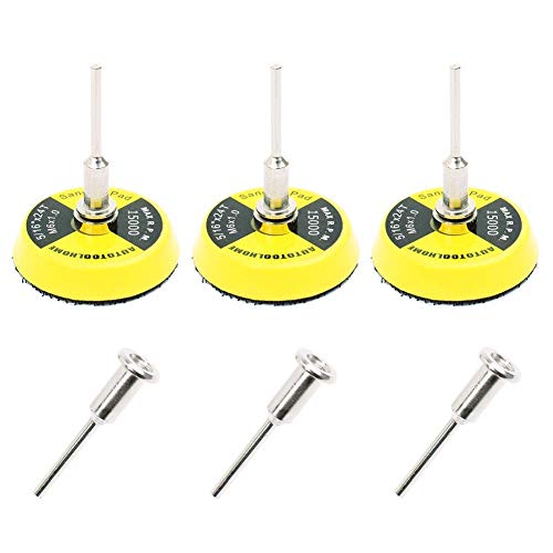 2 Inch Hook and Loop Sanding Pad with 1/8" Mandrel for Drill Rotary Tool