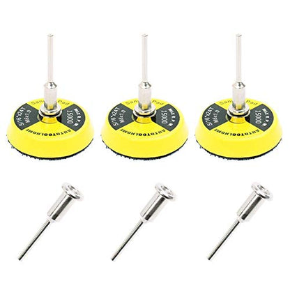 2 Inch Hook and Loop Sanding Pad with 1/8" Mandrel for Drill Rotary Tool