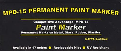 Enamel Paint Markers MPD-15 | LT. BLUE - 1 Pack | Permanent Marks on Metal, Glass, Rubber, Plastic & more, Waterproof UV Resistant - color: Light Blue