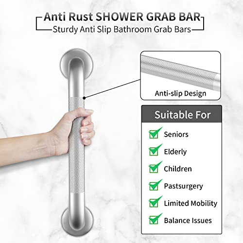 2 Pack 12 Inch Grab Bars for Bathtubs and Showers,Anti Slip Shower Grab Bar - size: 12 Inch