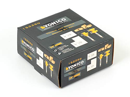YONICO Router Bits Tongue & Groove Set 3/4-Inch 2 Bit 1/4-Inch Shank 15226q - style: Up to 13/16" Stock - 1/4" Depth - 1/4" Shank
