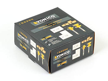 YONICO Router Bits Tongue & Groove Set 3/4-Inch 2 Bit 1/4-Inch Shank 15226q - style: Up to 13/16" Stock - 1/4" Depth - 1/4" Shank