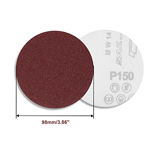 SPEEDWOX 50pcs Sanding Discs 4 Inches Sandpaper 150 Grit Hook and Loop Sanding Discs for Drill Grinder Rotary Tools No Hole - size: 150 Grit