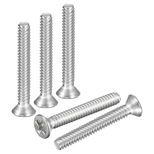DTGN #6-32x1-1/8 Phillips Flat Head Machine Screw 304 Silver 30pcs - color: Silver, size: #6-32x1-1/8"