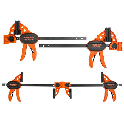 JORGENSEN E-Z Hold 4-Pack 6" 200LBS Light Duty Woodworking Bar Clamps - size: 4 Count (Pack of 1)