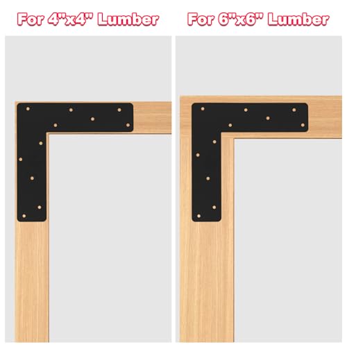 2 Pcs 12"x 12" L Shape Flat Mending Plate for Pergola - style: L Shape(11.8"x3")