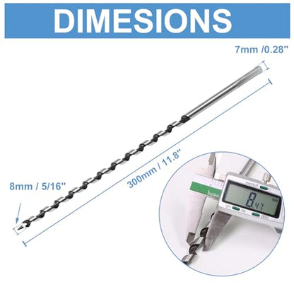 8 x 300mm (Approx. 5/16 x 12 Inch) Wood Auger Drill Bit - 1pcs - size: 8x300mm (Approx. 5/16 x 12")