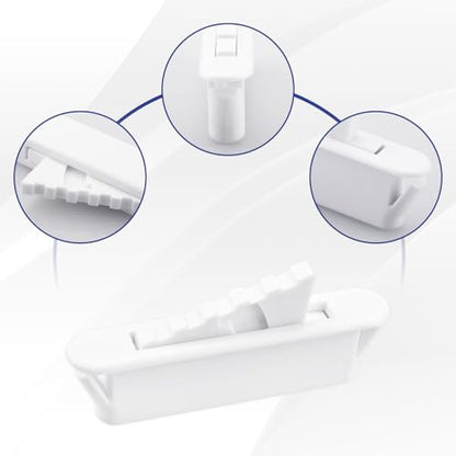 White Window Sash Vent Stops 1762 Nylon Snap-in Window Stopper 4PCS